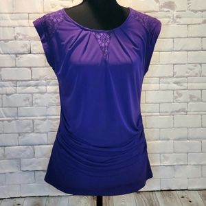 7th Avenue purple sleeveless shirt